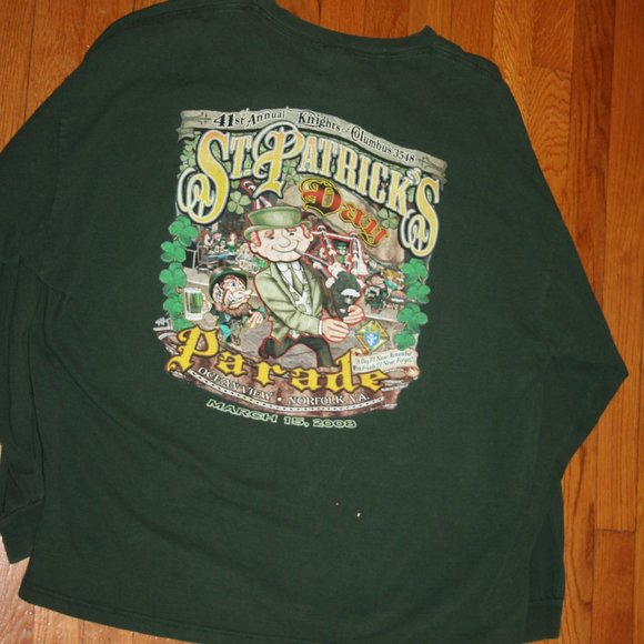 St Patrick KOC  Parade Tee Shirt 3Xl Long Sleeve - Picture 5 of 5